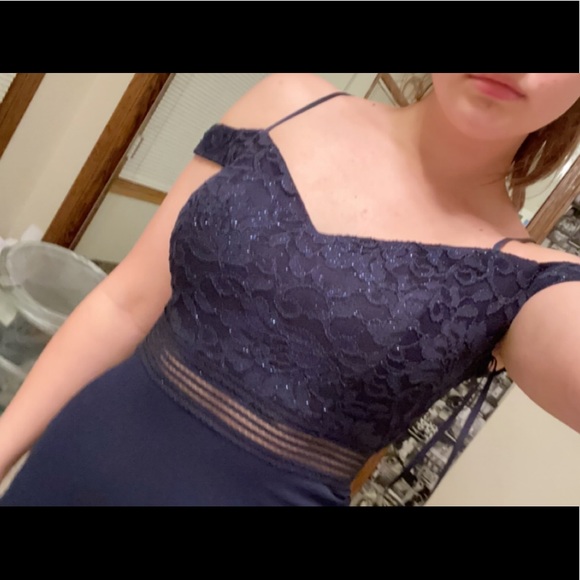 Navy Blue Prom Dress - Picture 4 of 6